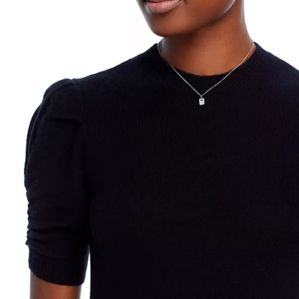 Frame Ruched Cashmere/Wool Sweater- In Noir - Picture 5 of 7